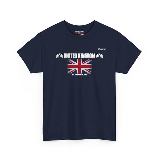 United Kingdom flag t-shirt in Navy — premium cotton, Nordenatt