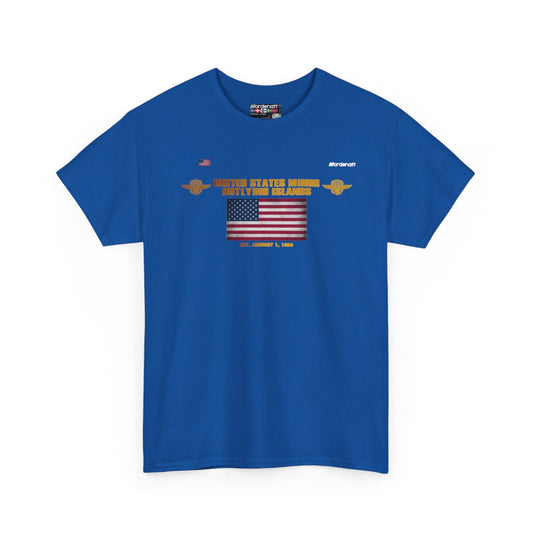 United States Minor Outlying Islands flag t-shirt in Royal — premium cotton, Nordenatt