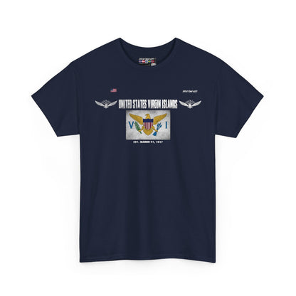 United States Virgin Islands flag t-shirt in Navy — premium cotton, Nordenatt