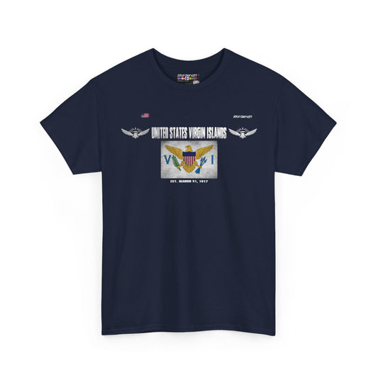 United States Virgin Islands flag t-shirt in Navy — premium cotton, Nordenatt