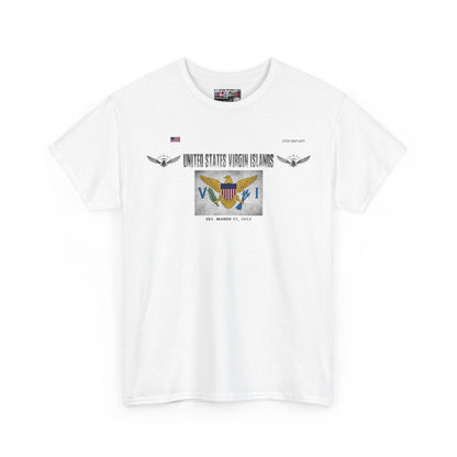 United States Virgin Islands flag t-shirt in White — premium cotton, Nordenatt