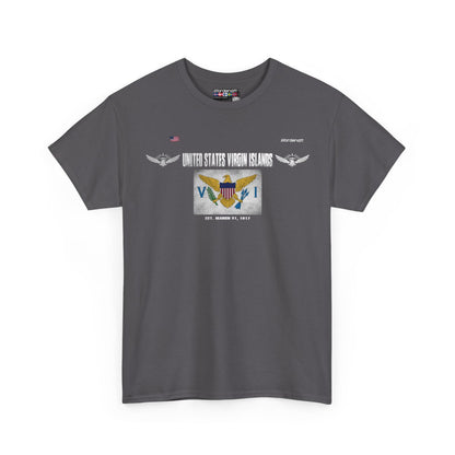 United States Virgin Islands flag t-shirt in Charcoal — premium cotton, Nordenatt
