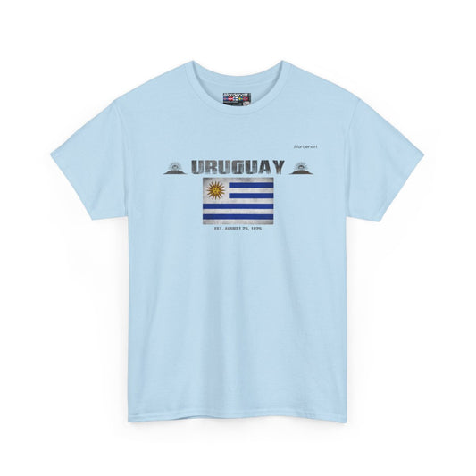 Uruguay flag t-shirt in Light Blue — premium cotton, Nordenatt