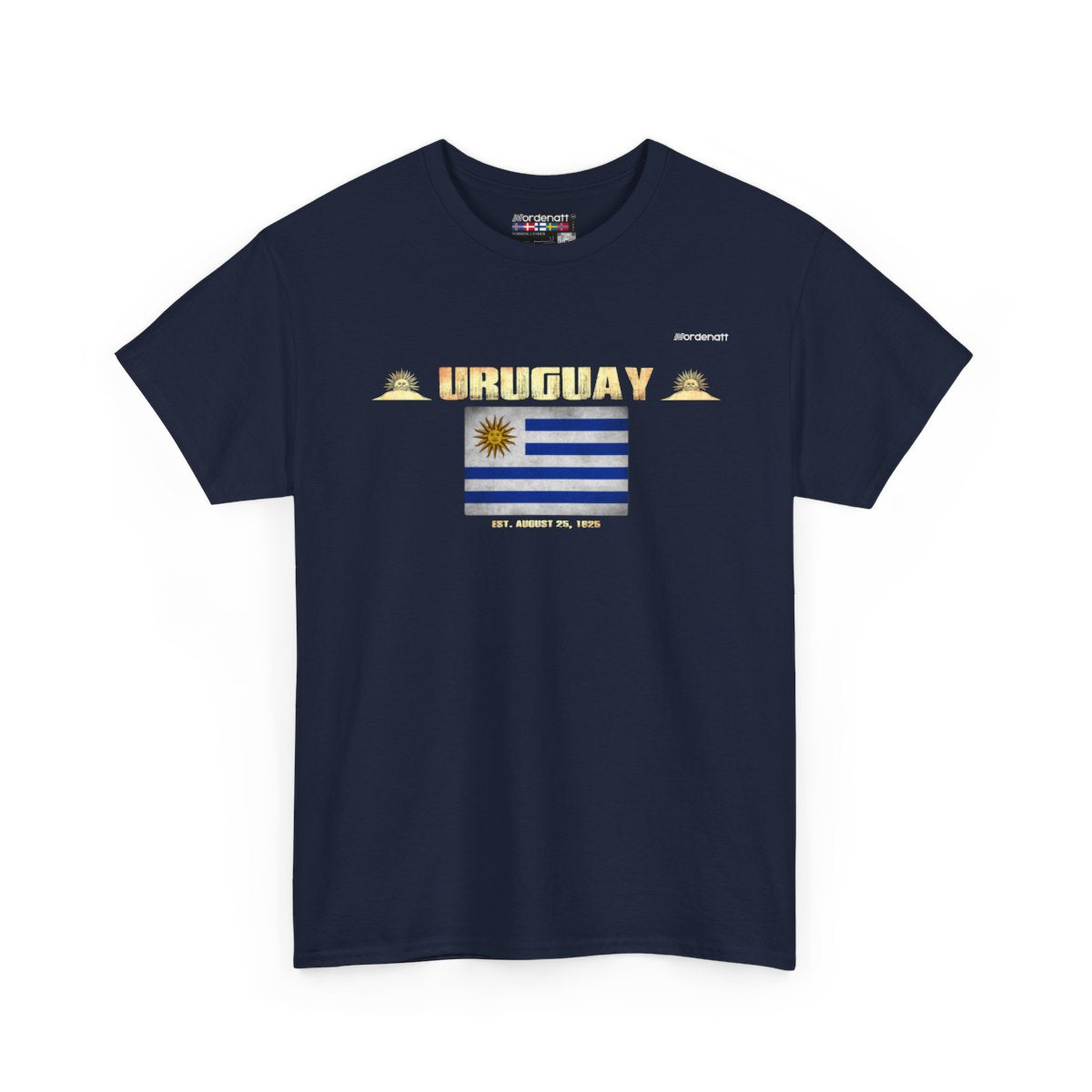 Uruguay flag t-shirt in Navy — premium cotton, Nordenatt