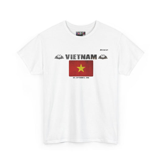Vietnam flag t-shirt in White — premium cotton, Nordenatt
