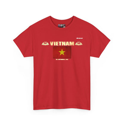 Vietnam flag t-shirt in Red — premium cotton, Nordenatt