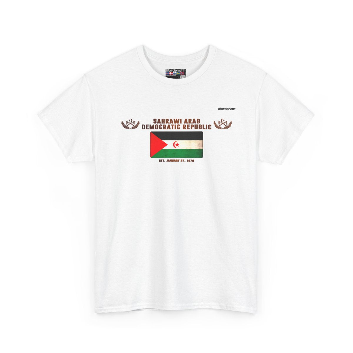Sahrawi flag t-shirt in White — premium cotton, Nordenatt