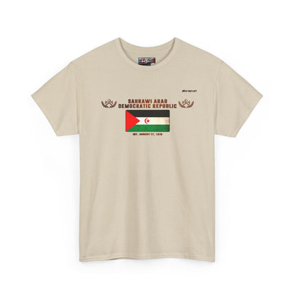Sahrawi flag t-shirt in Sand — premium cotton, Nordenatt