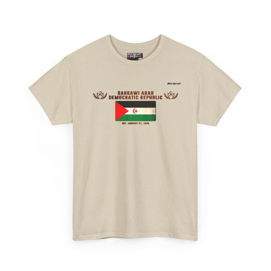 Sahrawi flag t-shirt in Sand — premium cotton, Nordenatt